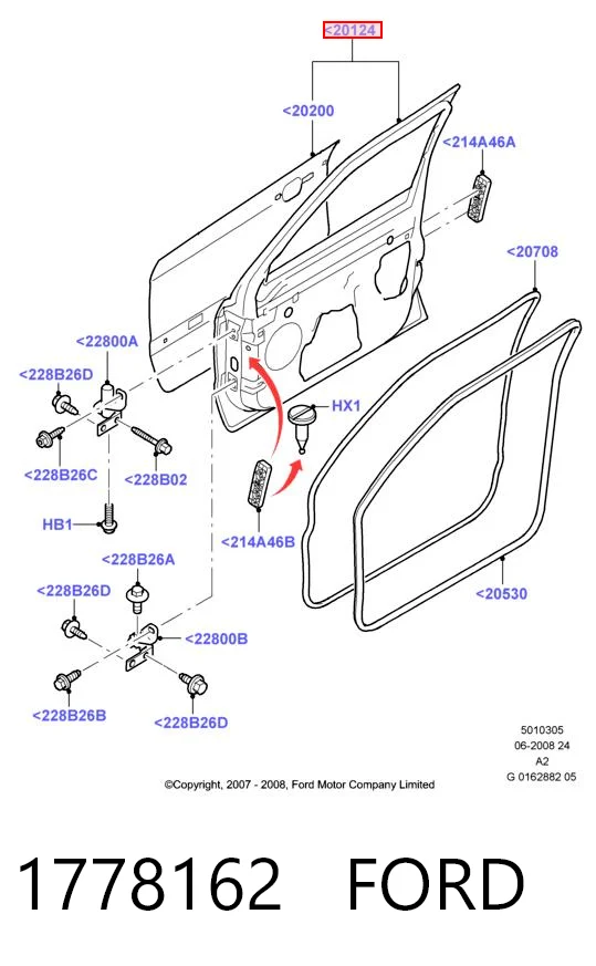 Porta dianteira esquerda para Ford Mondeo IV CA2