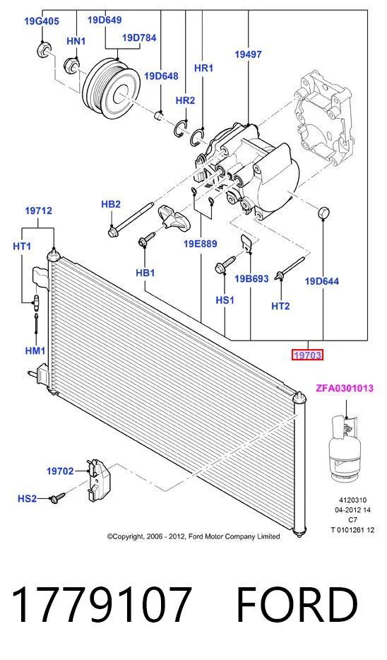 1779107 Ford Compressor de aparelho de ar condicionado