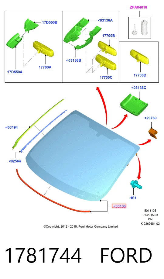 Pára-brisas para Ford Fiesta VAN 