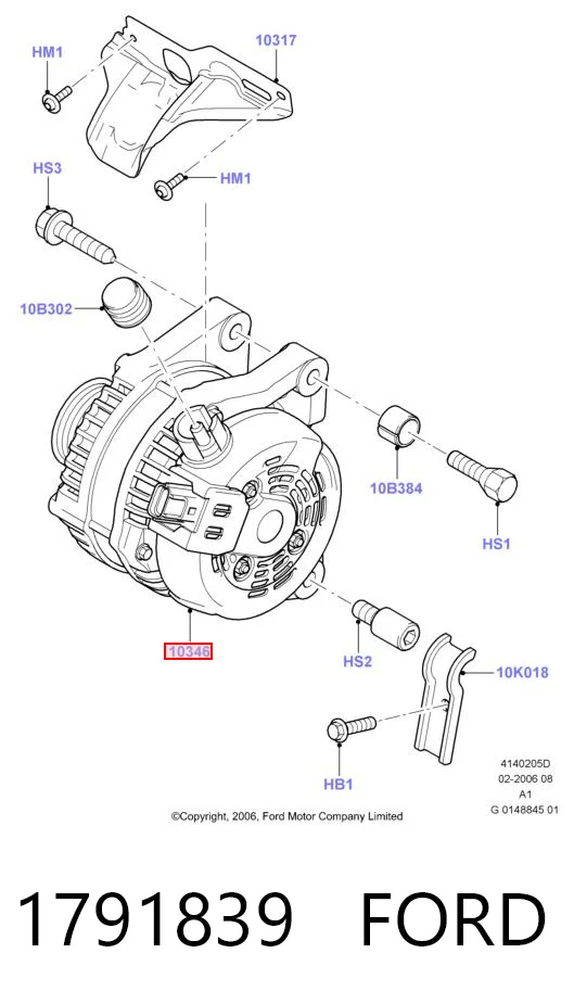1791839 Ford Gerador