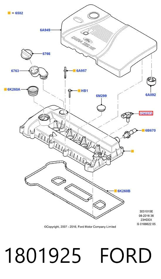 1801925 Ford Sensor de posição (de revoluções) de cambota