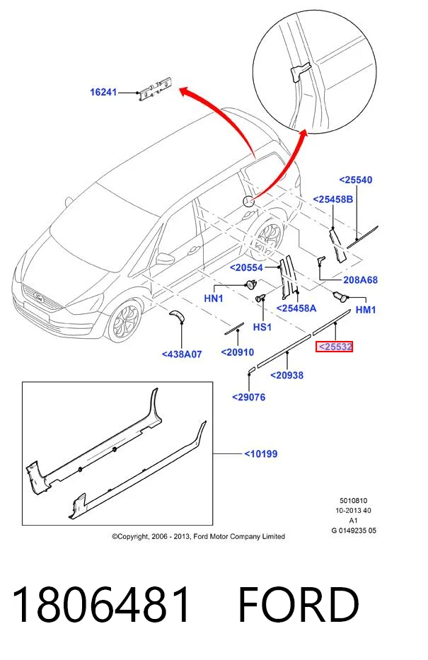 1806481 Ford Amortecedor dianteiro