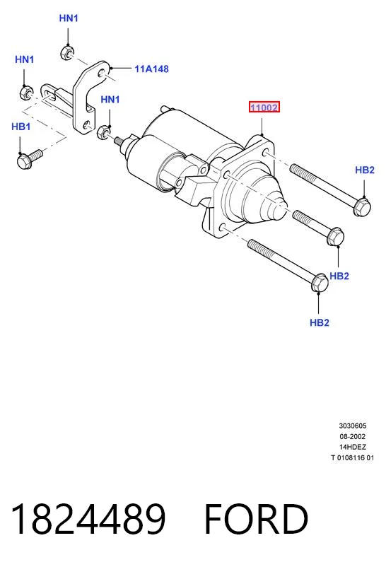 1824489 Ford Motor de arranco