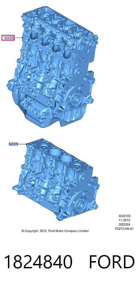 Motor montado para Ford Kuga II CBS