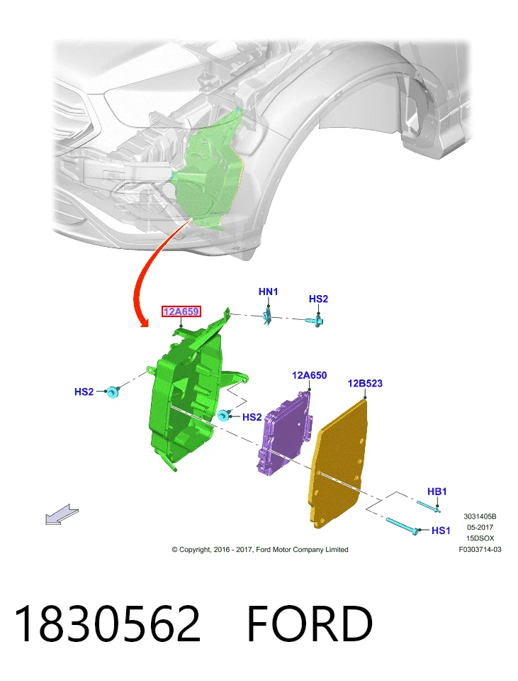 CV6112A659AE Ford 