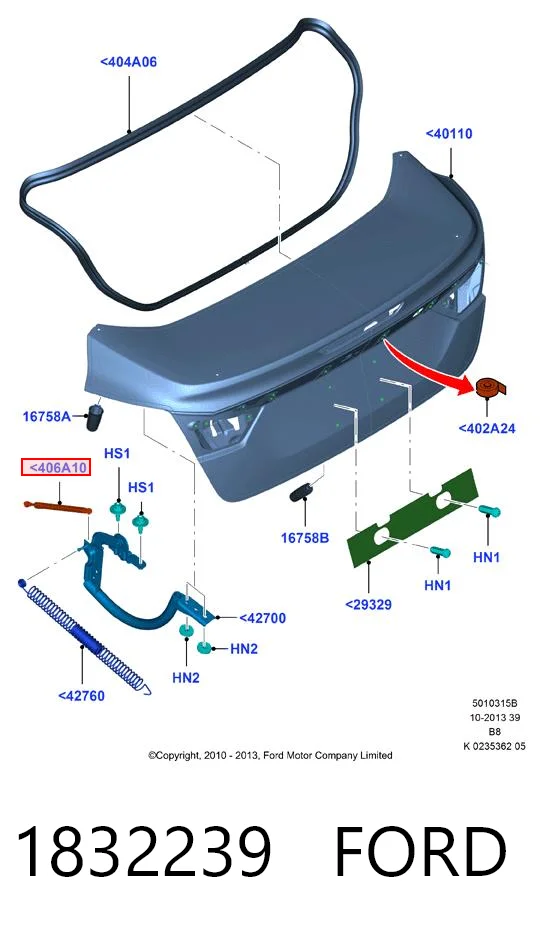 Amortecedor de tampa de porta-malas (de 3ª/5ª porta traseira) Ford BM51F406A10CA preço, a partir de 23,69 USD