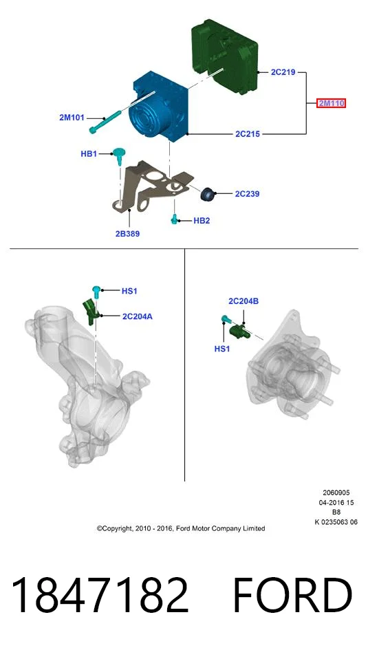 Unidade hidráulico de controlo ABS para Ford Focus III CB8