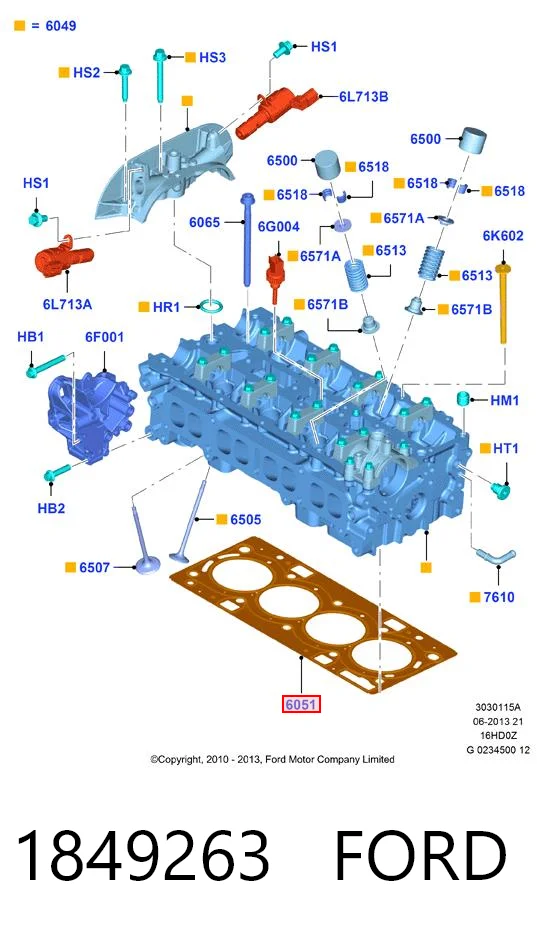 Vedante de cabeça de motor (CBC) 31460680 Volvo