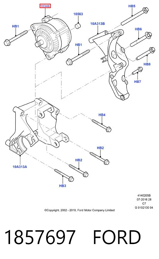 1857697 Ford Gerador