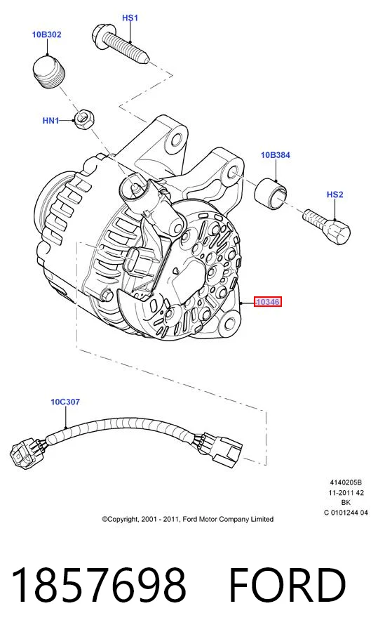 1857698 Ford Gerador