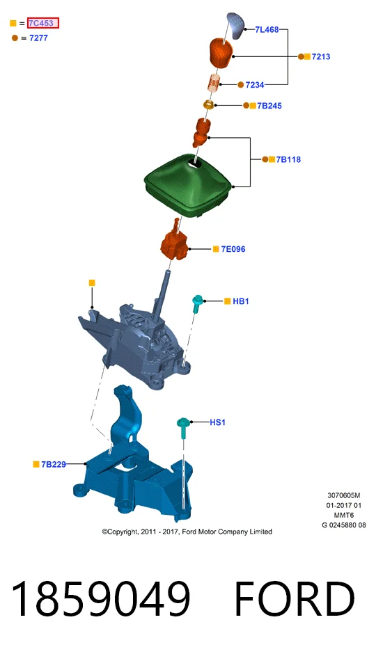 Mecanismo de mudança (ligação) para Ford Focus III CB8