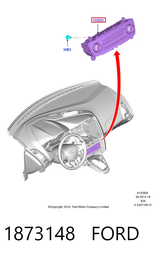 Unidade de controlo dos modos de aquecimento/condicionamento para Ford Focus III CB8