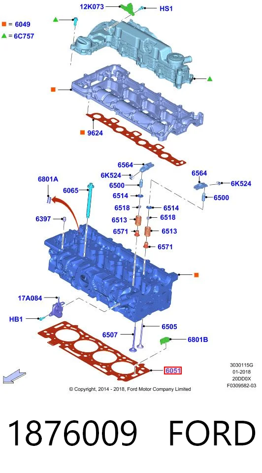 Compre 9841812880 Peugeot/Citroen Vedante de cabeça de motor (CBC)