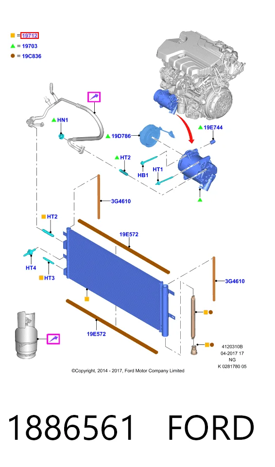 Compre Radiador de aparelho de ar condicionado Ford Galaxy 3