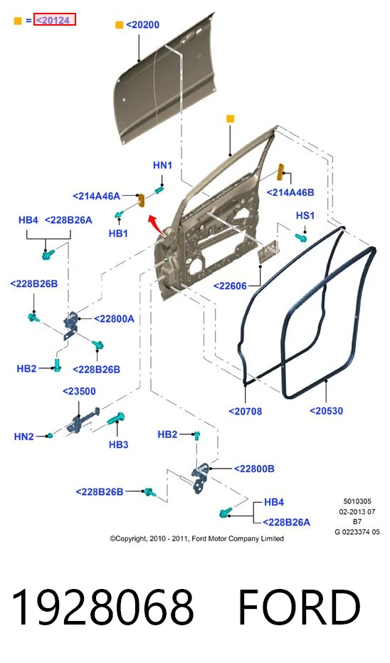 Porta dianteira esquerda para Ford C-Max Grand CB7