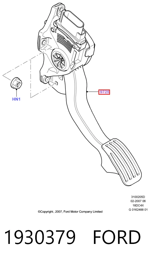 Pedal de gás (de acelerador) Ford Mondeo IV CA2