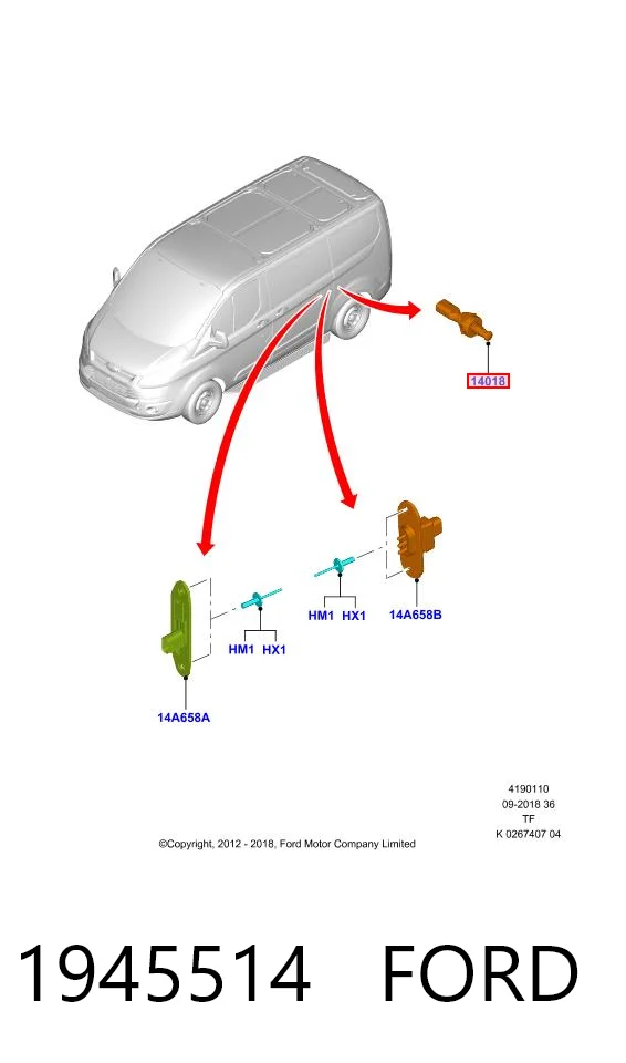 1945514 Ford Grelha do radiador