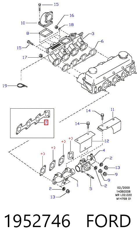 Vedante de tubo coletor de escape Nissan Pathfinder SUV (R50) (1995 - 2004) 
