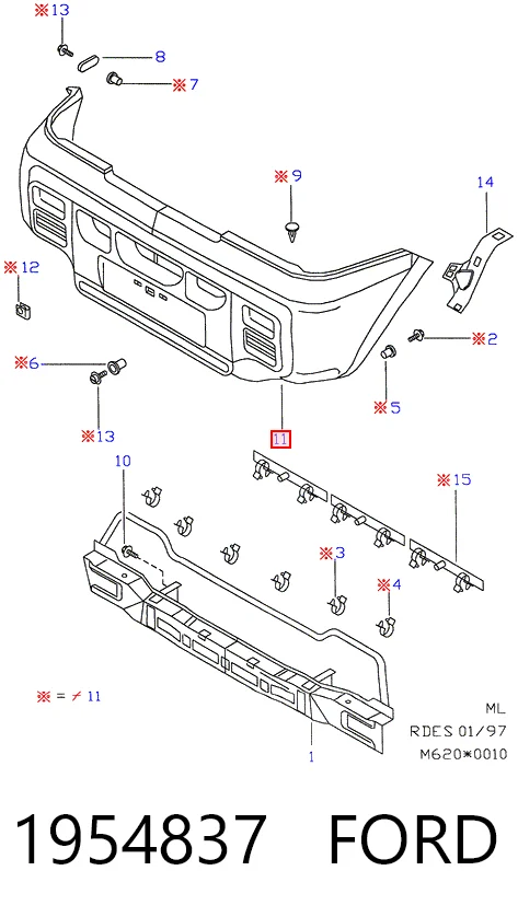 Pára-choque dianteiro para Ford Maverick UDS, UNS