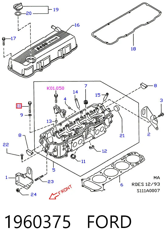 Parafuso de cabeça de motor (CBC) para Ford Maverick  UDS, UNS