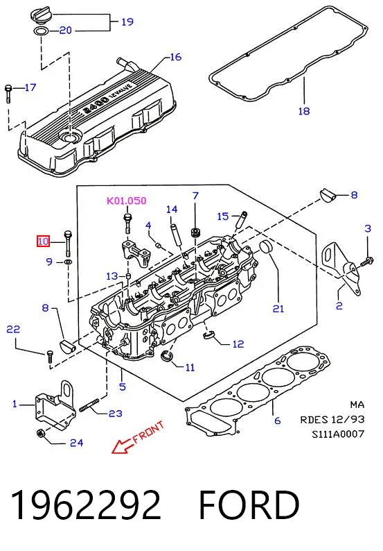 Parafuso de cabeça de motor (CBC) Ford Maverick  UDS, UNS