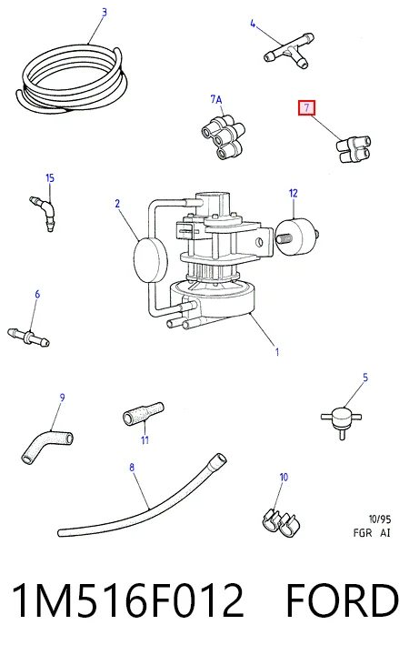 1M516F012 Ford Coxim (suporte) direito de motor