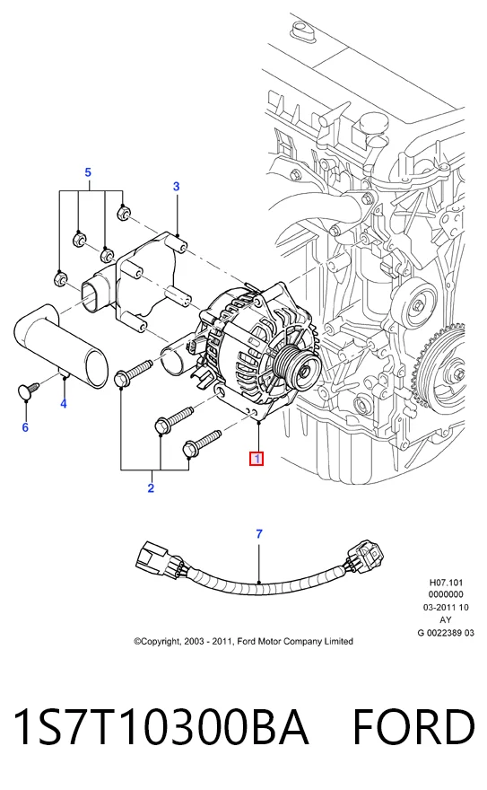 1S7T10300BA Ford Gerador