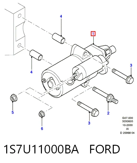 1S7U11000BA Ford Motor de arranco