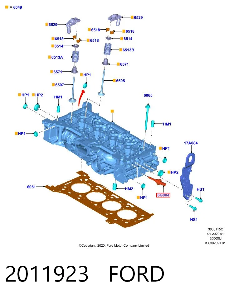 2011923 Ford Sensor de temperatura do fluido de esfriamento
