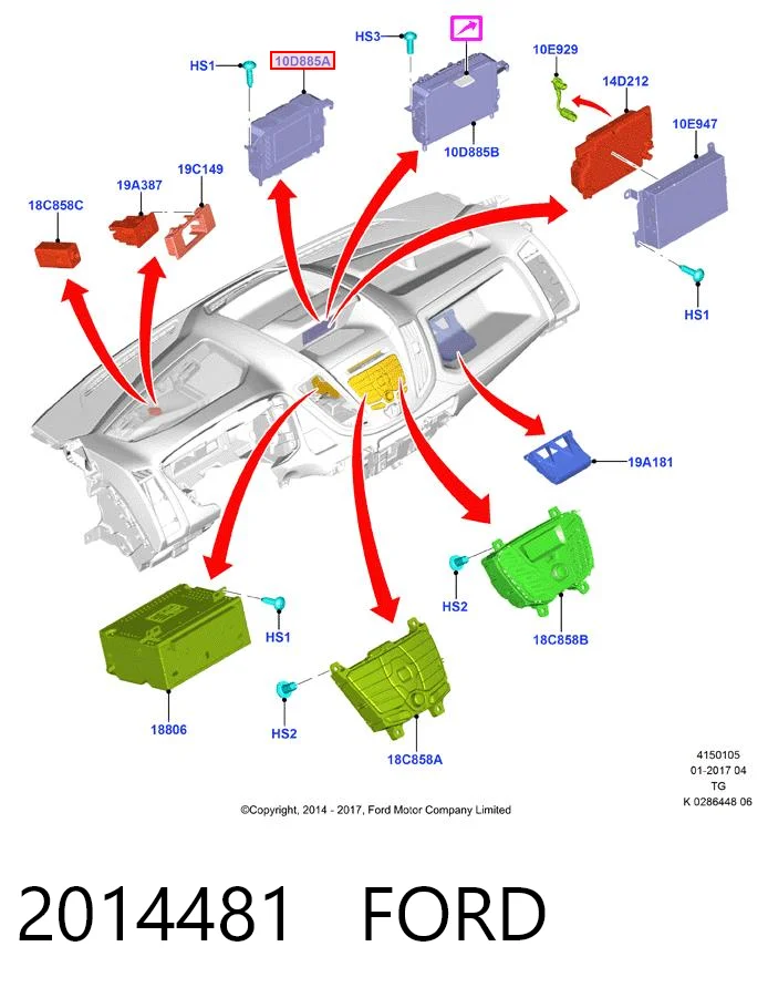 Mostrador multifuncional para Ford Focus III CB8
