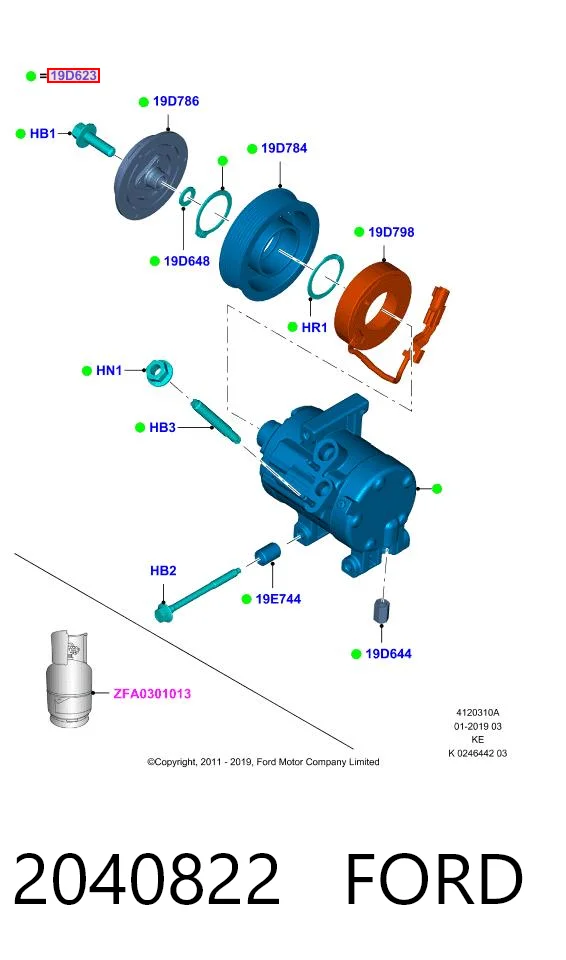 Compre 320194 NRF Compressor de aparelho de ar condicionado