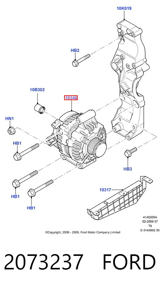 2073237 Ford Gerador
