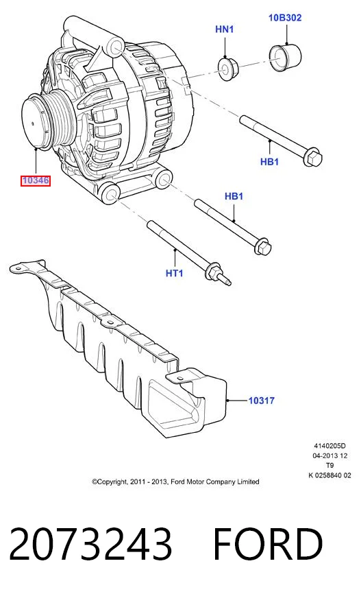 2073243 Ford Gerador