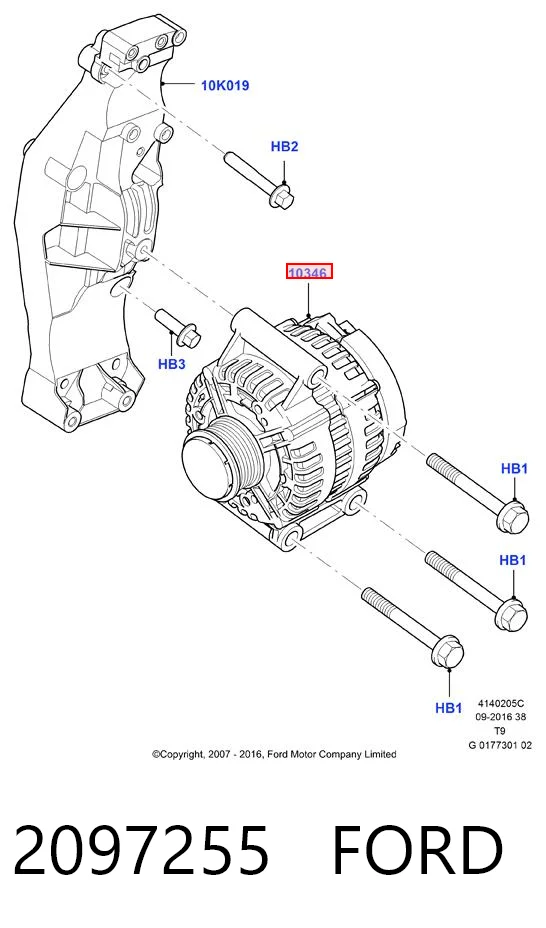 2097255 Ford Gerador