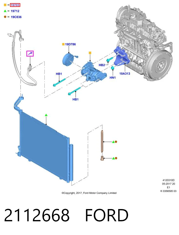 Compressor de aparelho de ar condicionado para Ford Ka  UK, FK
