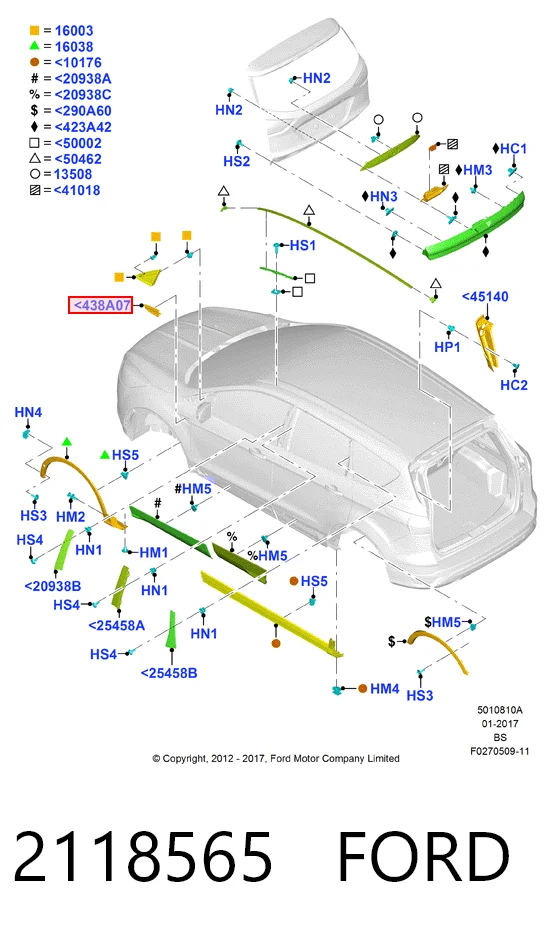 Pára-lama dianteiro direito para Ford Kuga II CBS