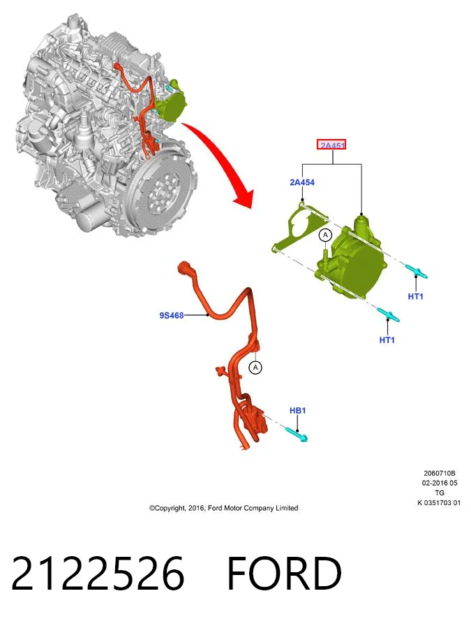 2122526 Ford Bomba a vácuo