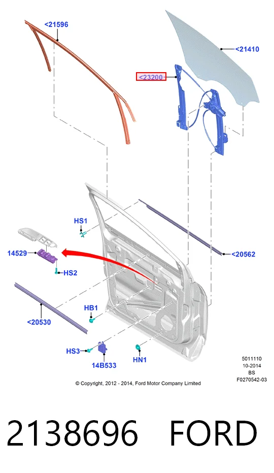Mecanismo de acionamento de vidro da porta dianteira esquerda para Ford Kuga II CBS