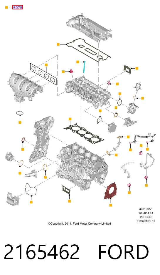 Kit de vedantes de motor completo para Ford Galaxy III CK