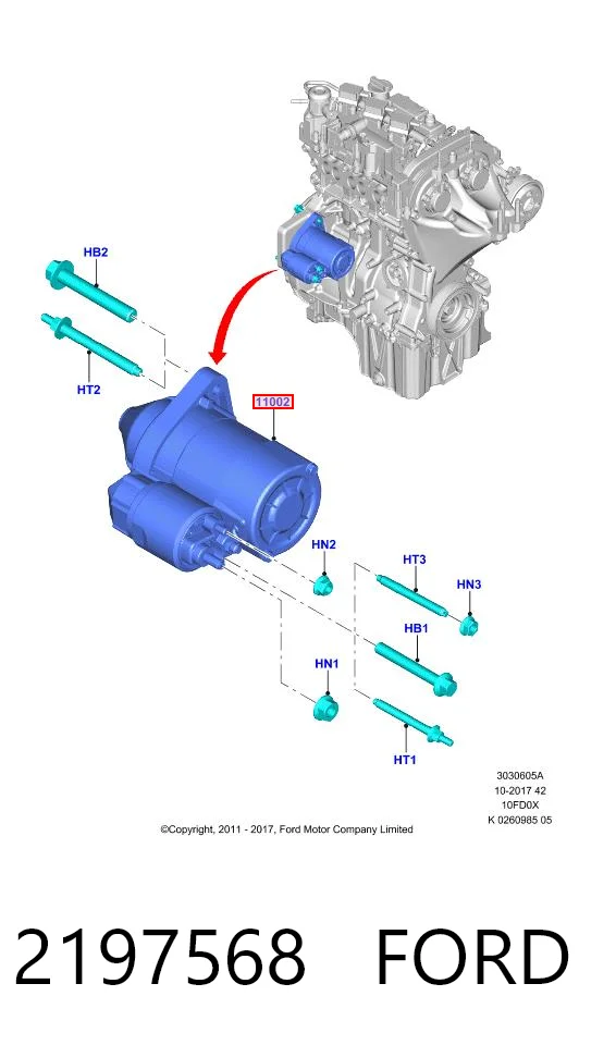 2197568 Ford Motor de arranco