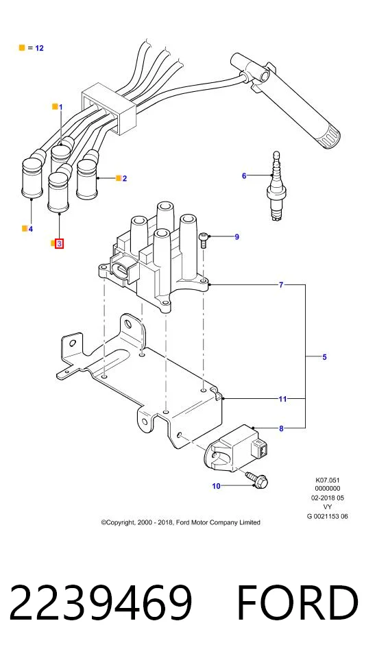  Fios de alta voltagem, kit Ford Transit IV сaixa (E) (1994 - 2000) IV