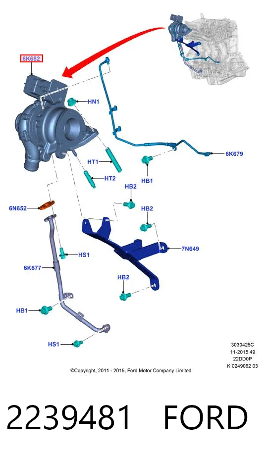2239481 Ford Turbina