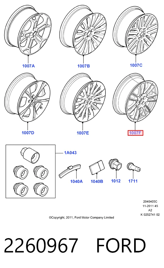 Discos de roda de aleação ligeira (de aleação ligeira, de titânio) para Ford Transit V347/8