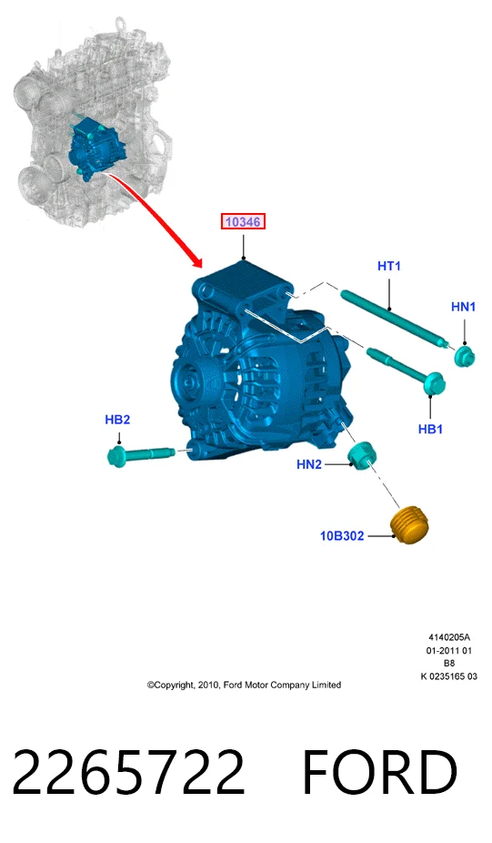 2265722 Ford Gerador