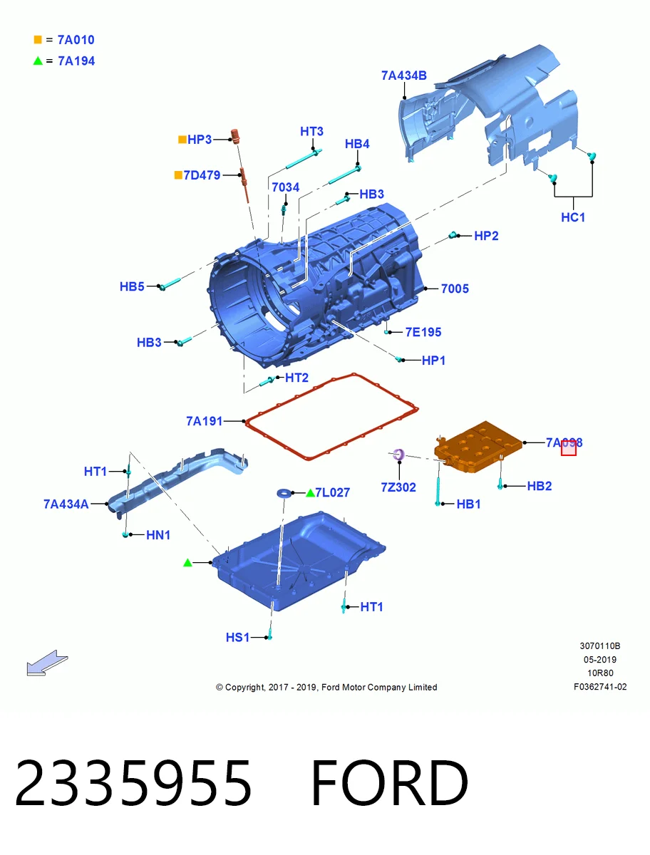 2335955 Ford Filtro da Caixa Automática de Mudança