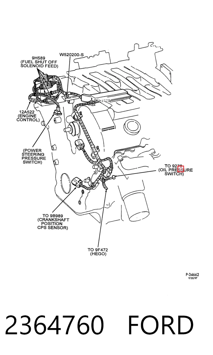  Sensor de pressão de óleo Ford Escape SUV (2001 - 2007) 