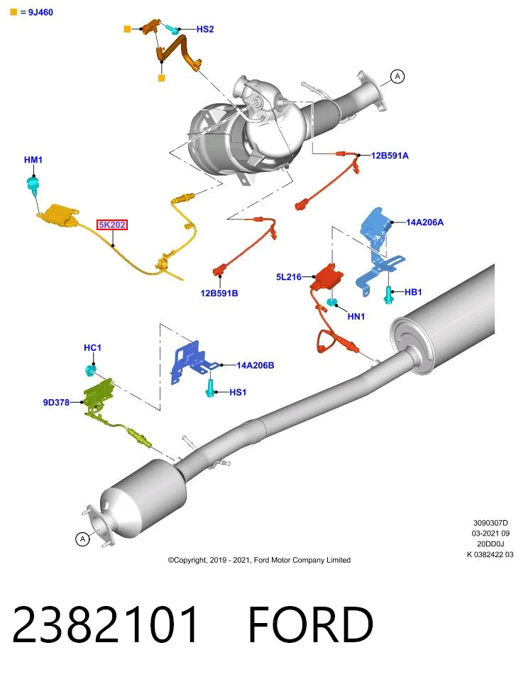 2382101 Ford Sensor de óxidos de nitrogênio NOX