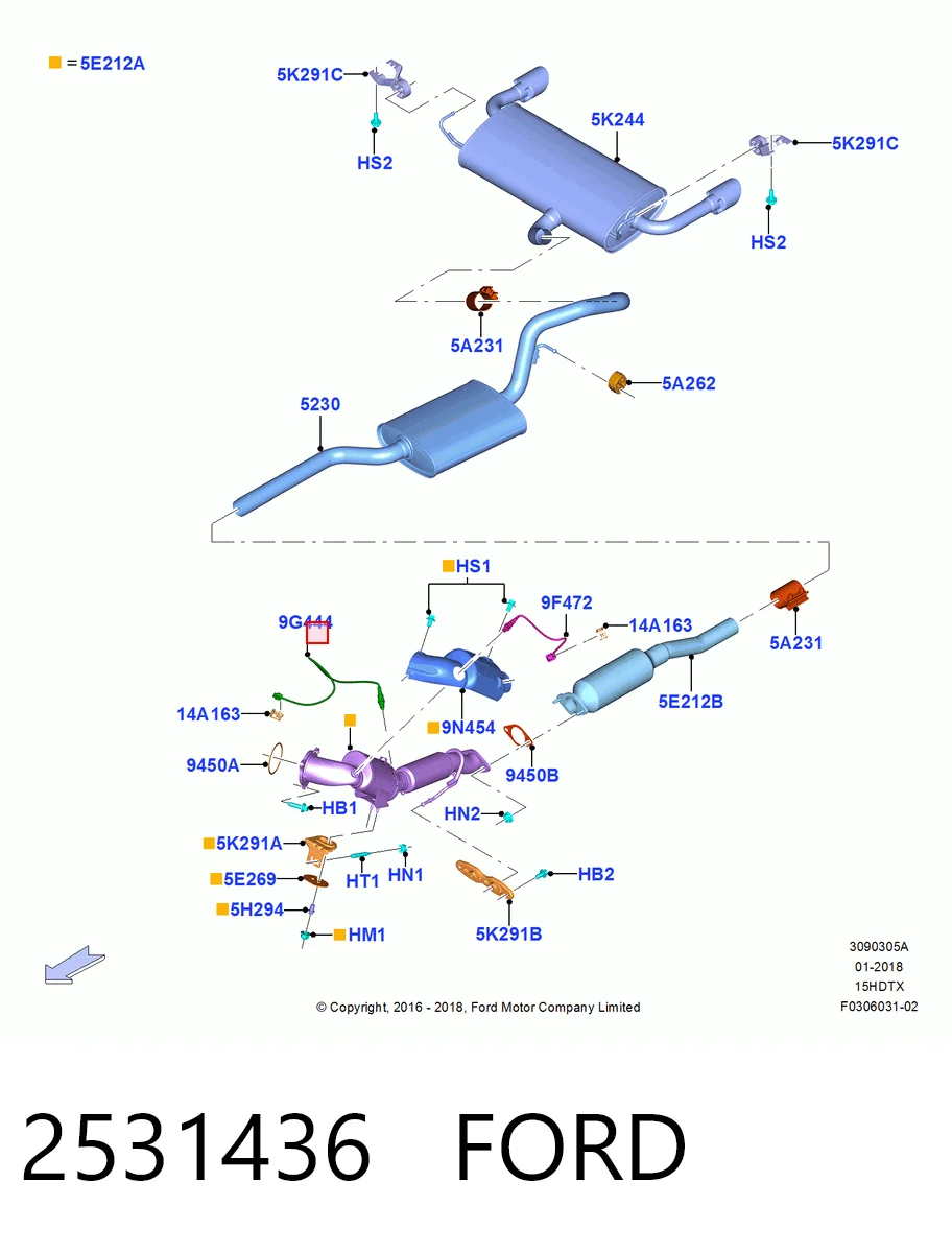 Sonda lambda, sensor de oxigênio para Ford Fiesta Mk7 