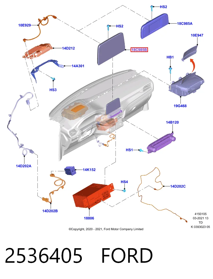 Mostrador multifuncional para Ford Kuga III DFK