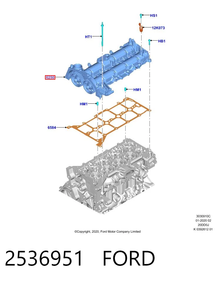 Compre GK2Q6E262CB Ford Cama da árvore distribuidora